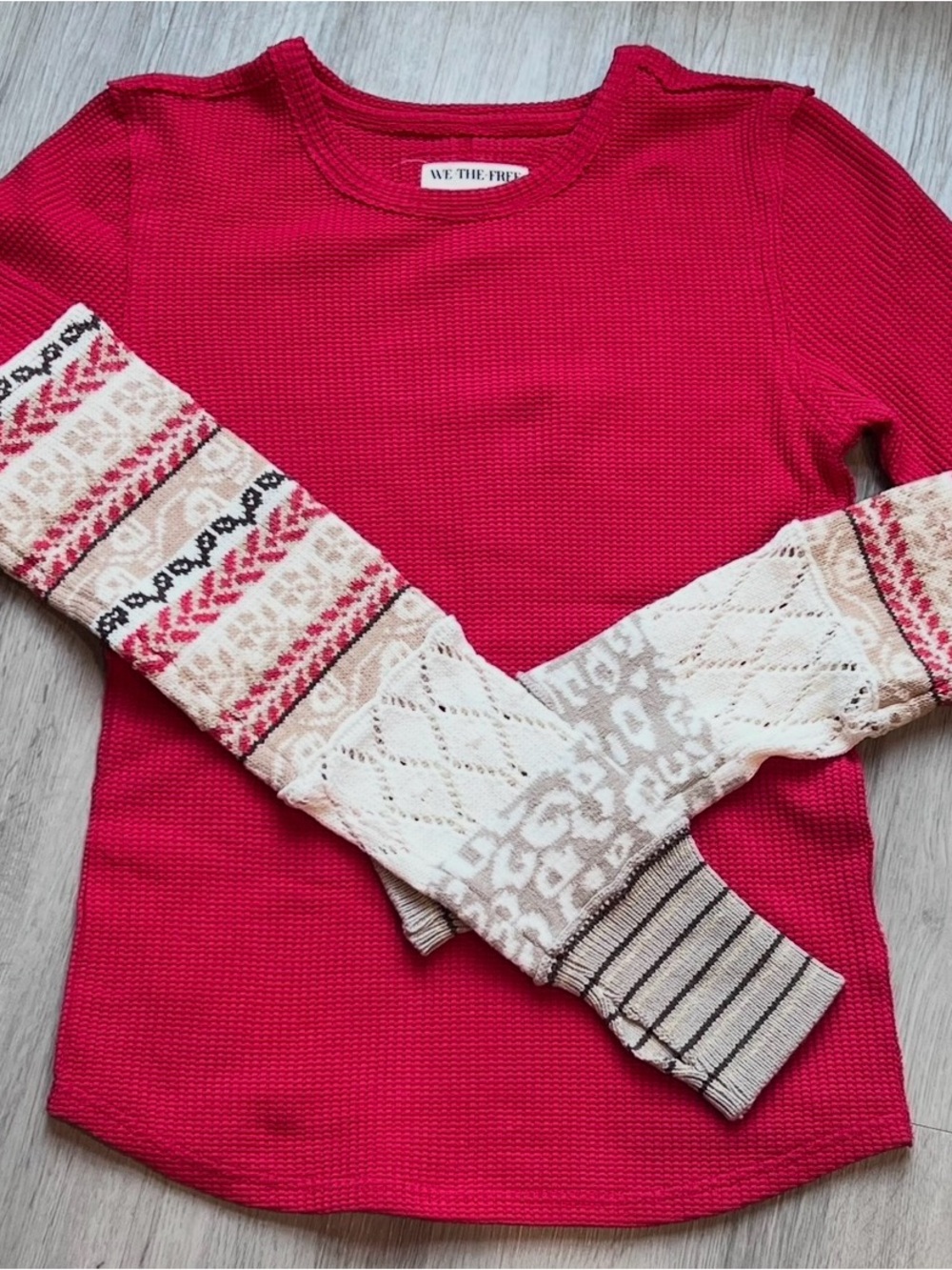 Free People, ALL in the CUFF, MEDIUM OR SMALL, RED, NEW with TAGS!